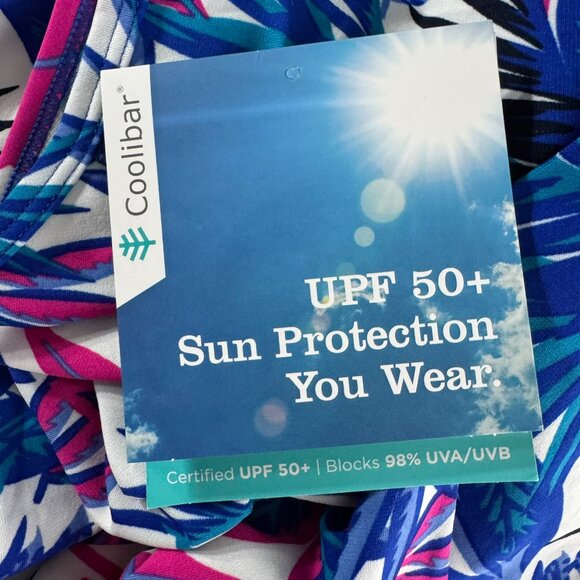 Coolibar Hightide Long Sleeve Swim Shirt 3X Leaf Print Colorful NWT TP-3461 - Picture 6 of 11